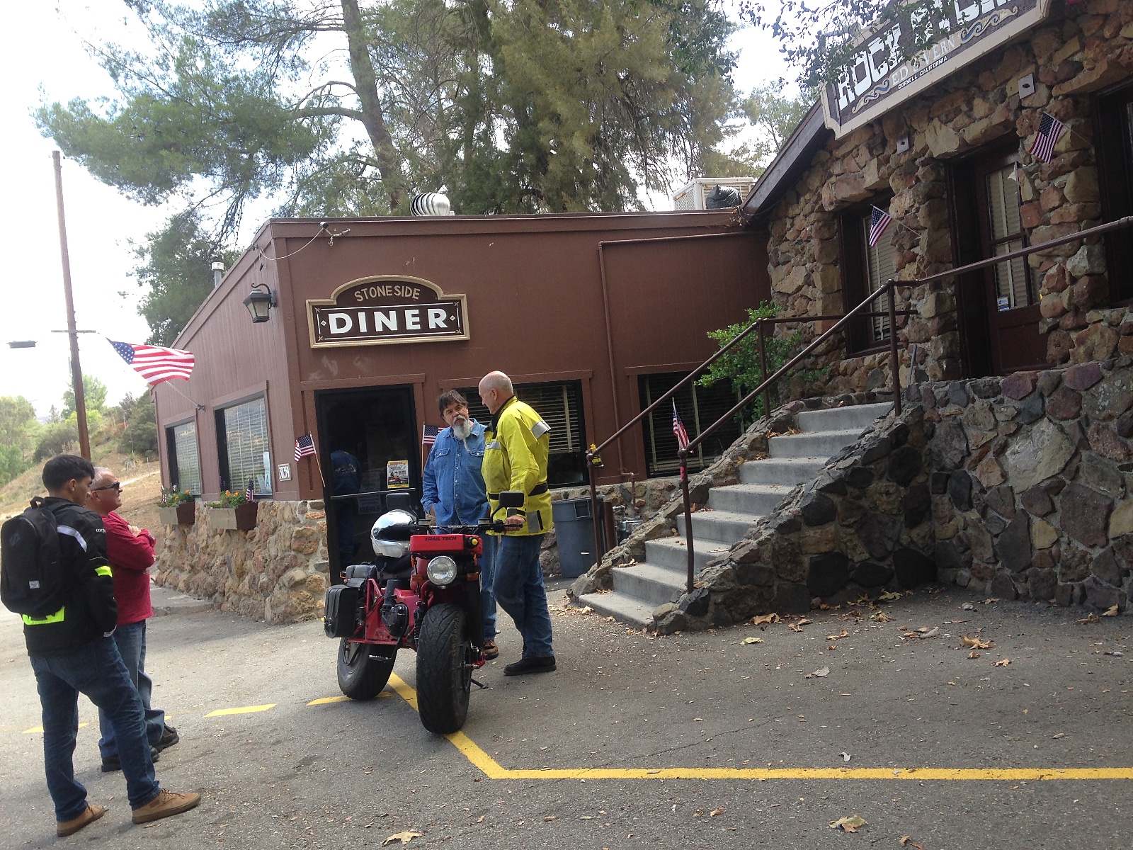 The Rock Store on Mulholland with motorcycles outside