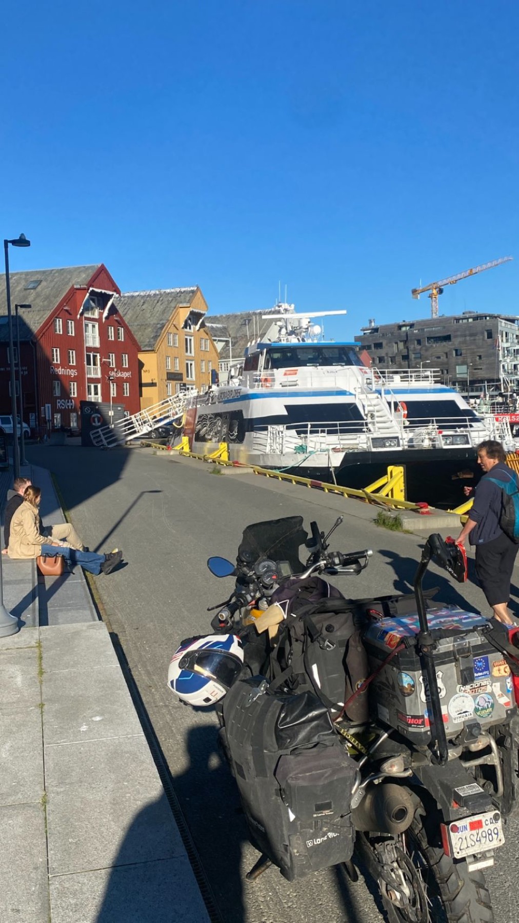 A street beside a Norwegian harbour