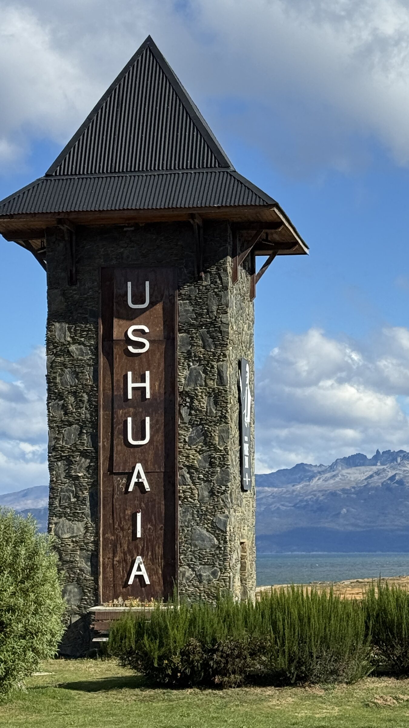 Ushuaia marker at the far south