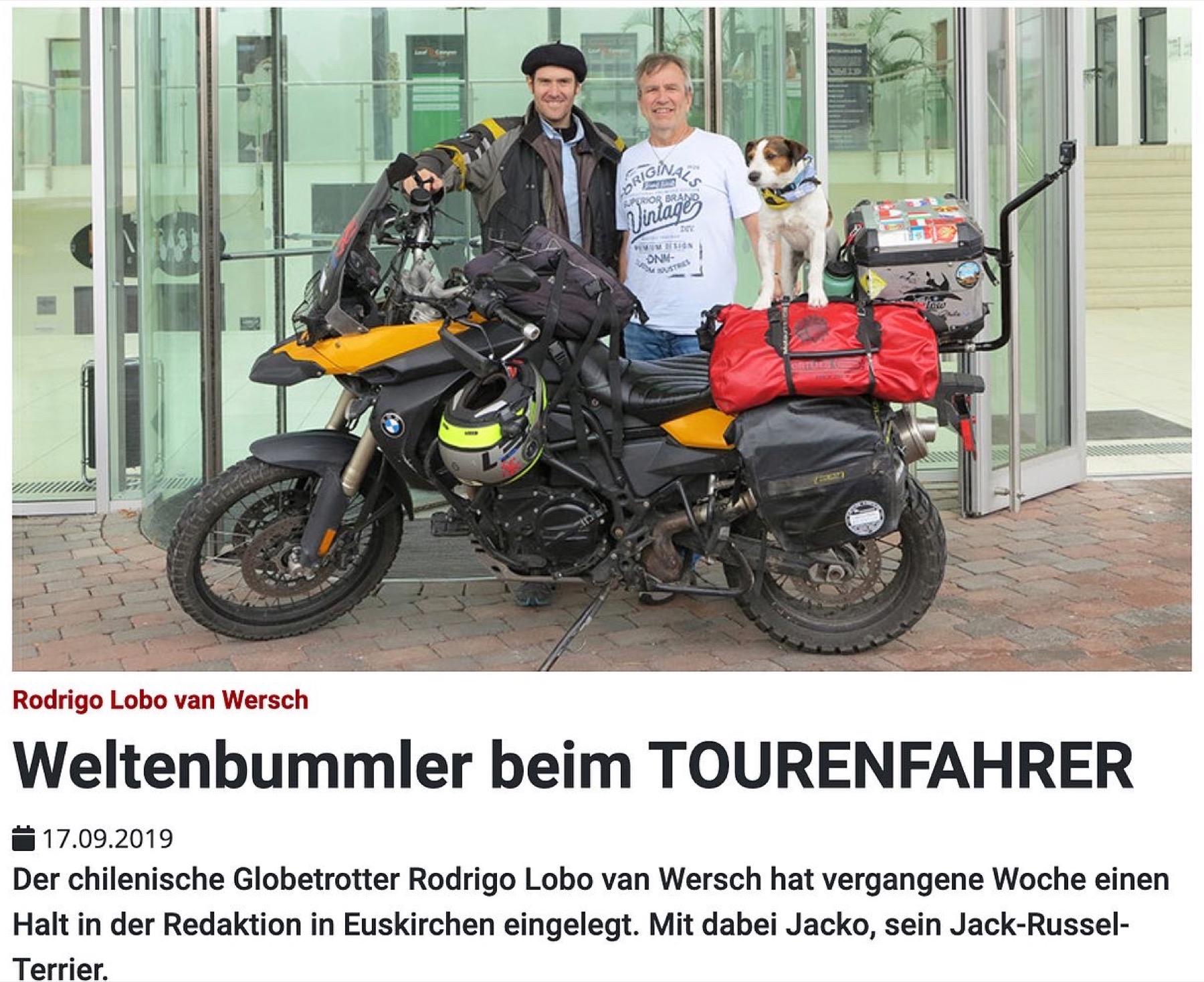 Weltenbummler beim TOURENFAHRER