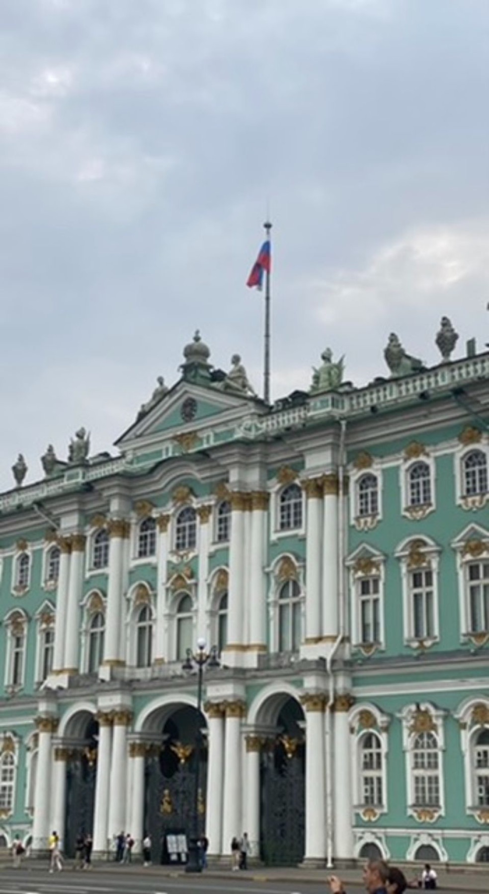 The Winter Palace seen across Palace Square