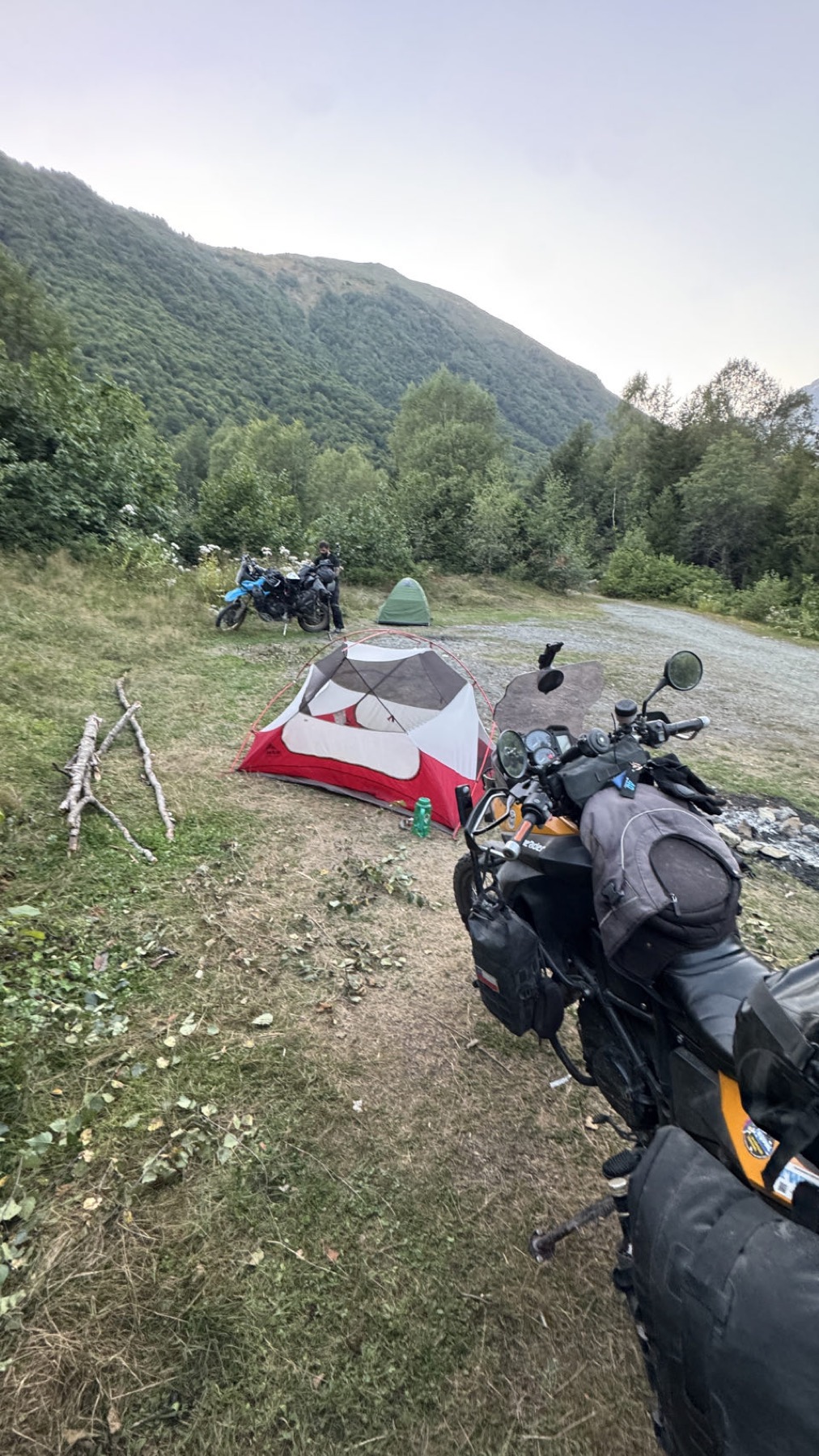 Mountains from the camp at last light