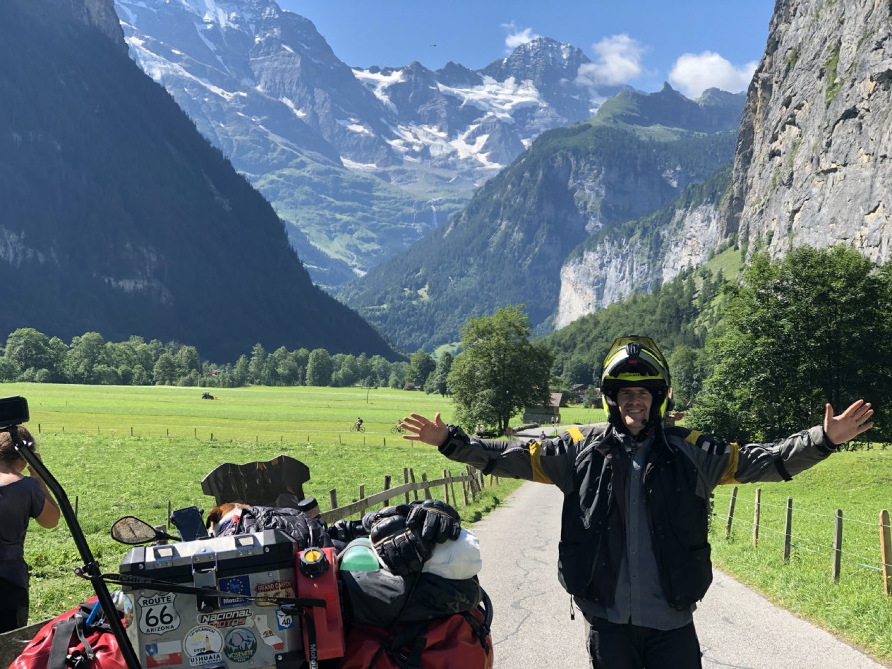 A Swiss village below the peaks