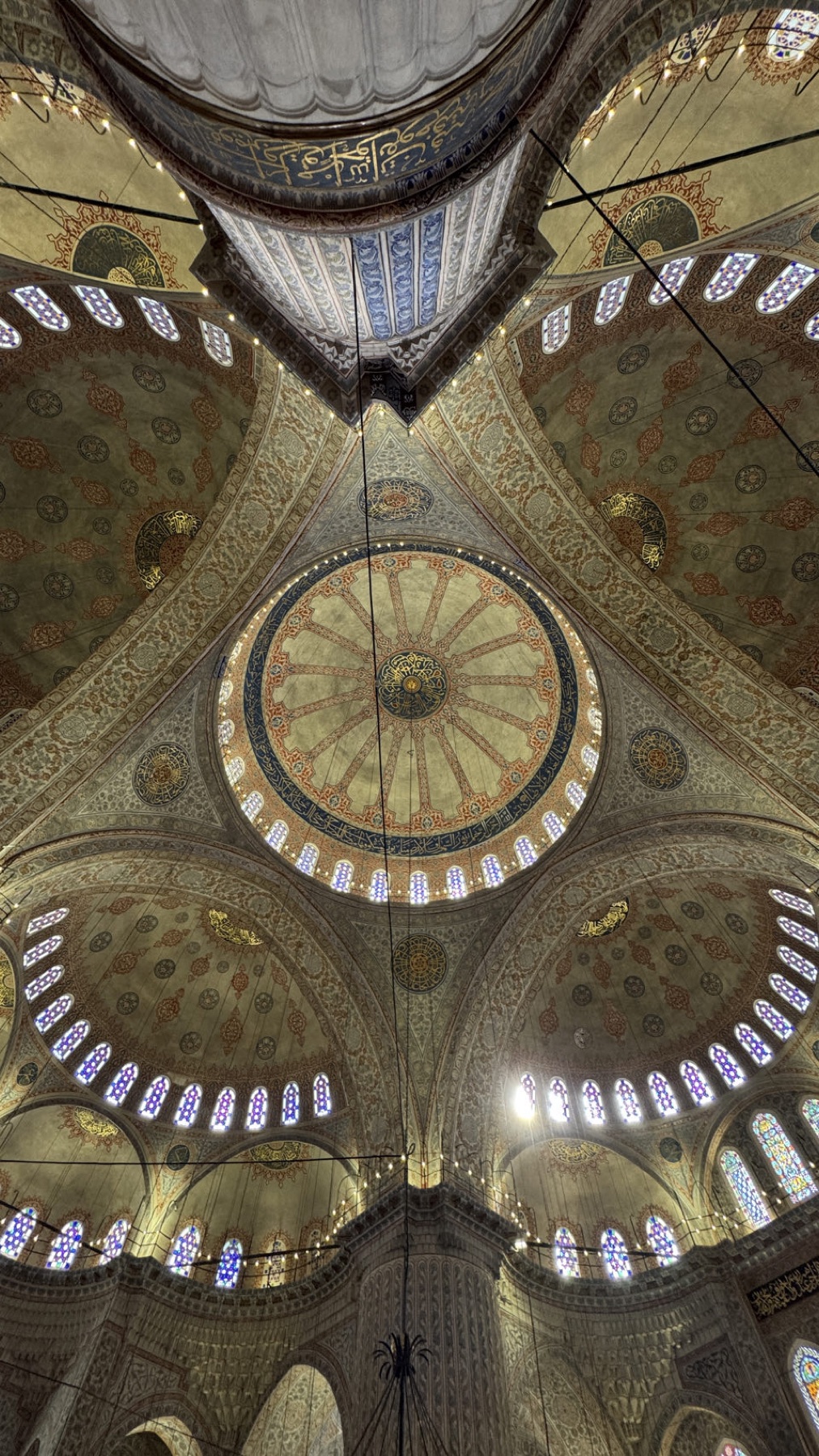 The painted dome of the Blue Mosque