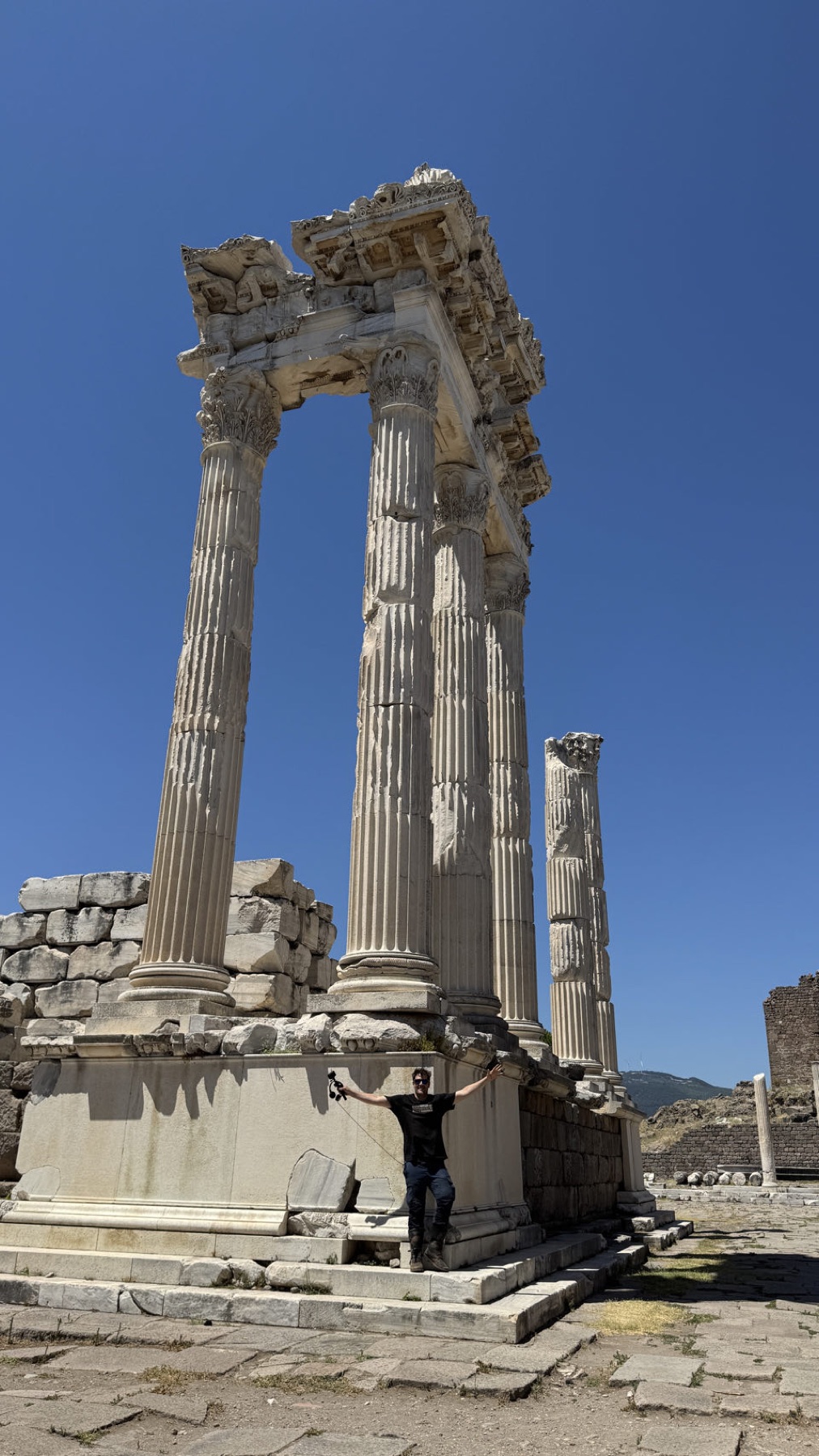 The columns of the Temple of Trajan at Pergamon