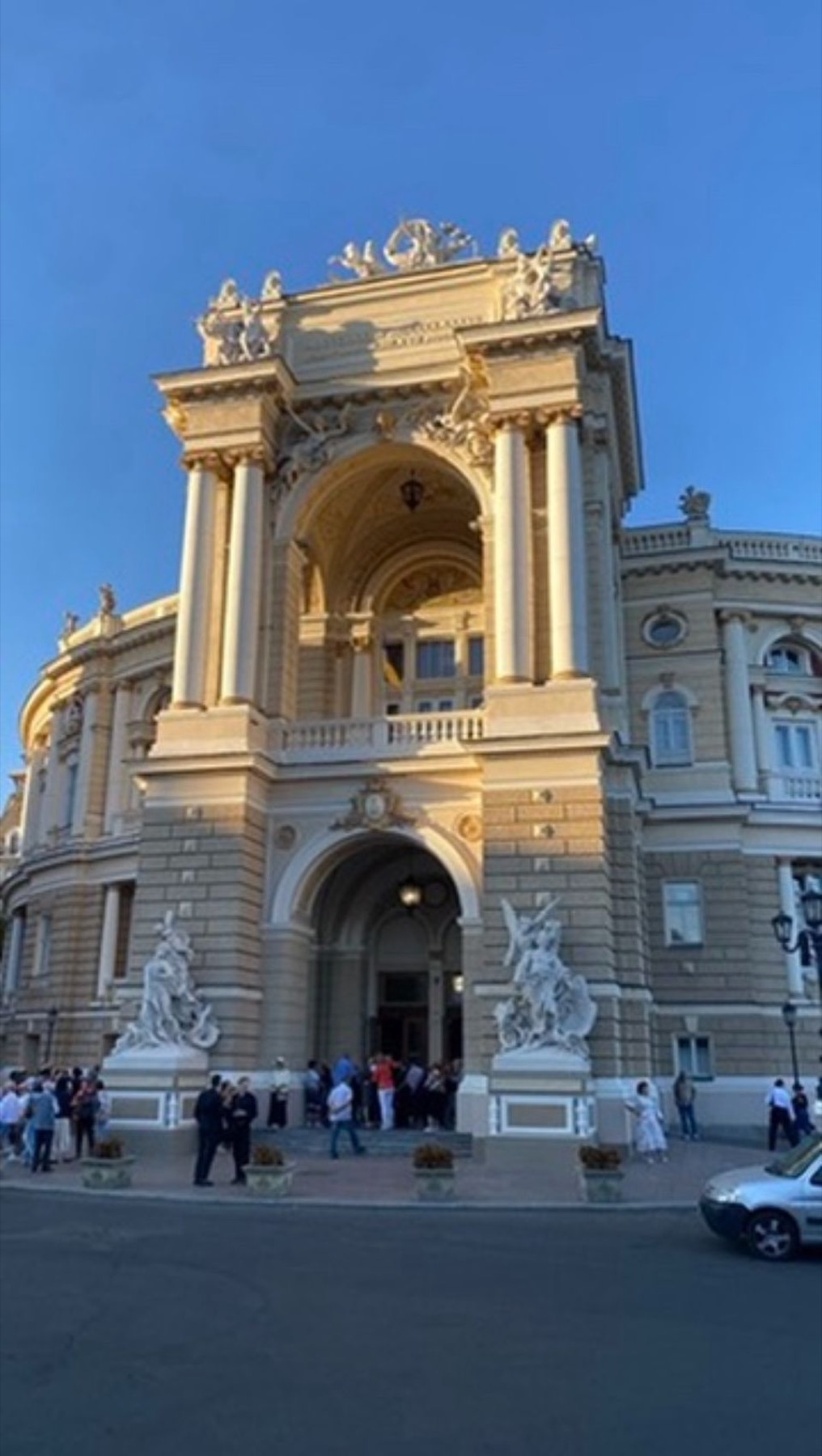 The Odesa opera house at dusk